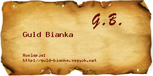 Guld Bianka névjegykártya