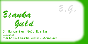 bianka guld business card